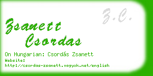 zsanett csordas business card